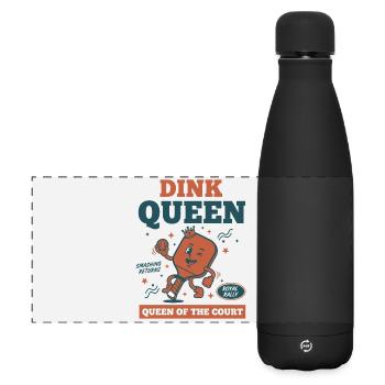 Pickleball Dink Queen Queen Of The Court Player - Matte Panoramic Thermal Bottle 500 ml - black - Front