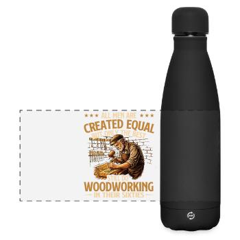Best Woodworkers In Their Sixties Humor - Matte Panoramic Thermal Bottle 500 ml - black - Front