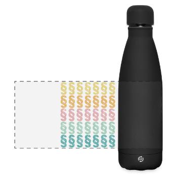 Paragraphen für Jurastudent und Rechtsanwalt - Matte Panorama Isolierflasche 500 ml - Schwarz - Vorne