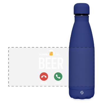 Bier Incoming Call Beer JGA Herren Männerabend - Matte Panoramic Thermal Bottle 500 ml - dark blue  - Front