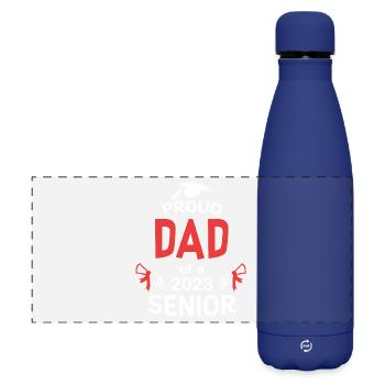 Stolzer Vater 2023 Senior - Matte Panorama Isolierflasche 500 ml - Dunkelblau  - Vorne