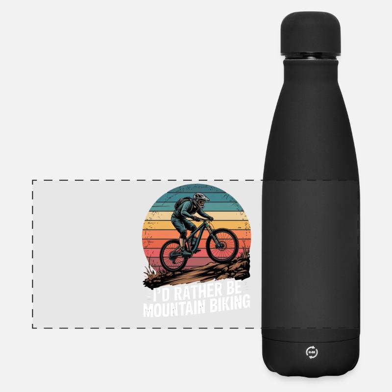 VTT, Descente, Action du cyclisme - Gourde isotherme panoramique mate 500 ml - noir