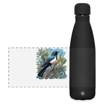 Elstern Elster - Matte Panorama Isolierflasche 500 ml - Schwarz - Vorne