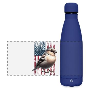 Society Finch US Japanisches Mövchen - Matte Panorama Isolierflasche 500 ml - Dunkelblau  - Vorne