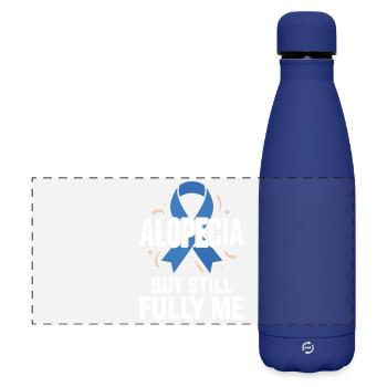 Alopezie-bewusstsein Alopecia Areata Haarausfall - Matte Panorama Isolierflasche 500 ml - Dunkelblau  - Vorne