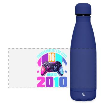 16. Geburtstag Junge Mädchen - Matte Panorama Isolierflasche 500 ml - Dunkelblau  - Vorne