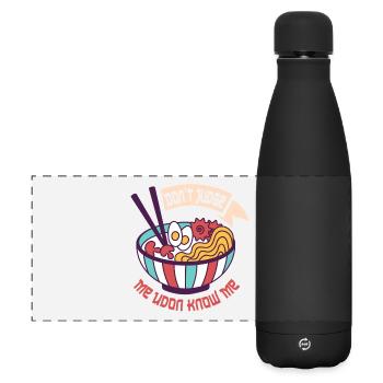 Don't judge me ramen - Matte Panoramic Thermal Bottle 500 ml - black - Front