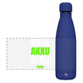 Mein Akku Ist Voll Mit Problemen - Matte Panorama Isolierflasche 500 ml - Dunkelblau  - Vorne