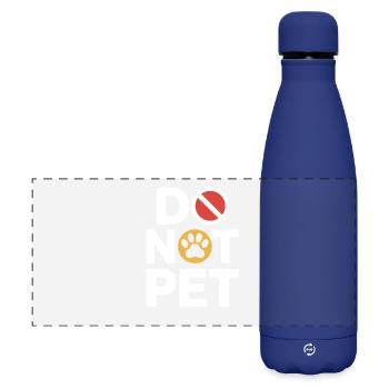 Ne caressez pas l’introverti à distance calme et antisocial - Gourde isotherme panoramique mate 500 ml - bleu foncé  - Devant