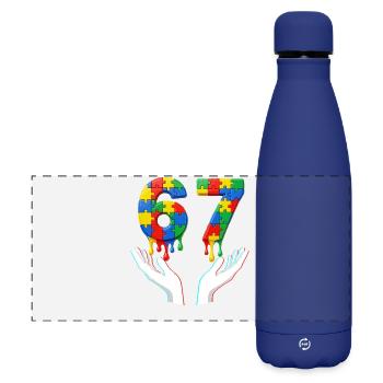 67e anniversaire Génial depuis 1959 Légende née D - Gourde isotherme panoramique mate 500 ml - bleu foncé  - Devant