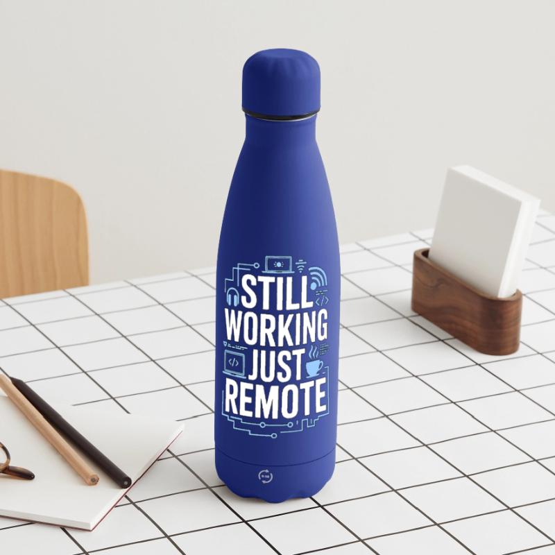 Remote Developer Still Working Remote Tech Worker Matte Panoramic Thermal Bottle 500 ml