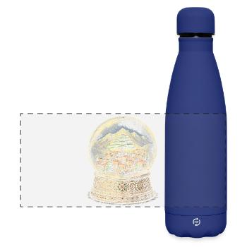 Lebanon Lebanese - Matte Panoramic Thermal Bottle 500 ml - dark blue  - Front