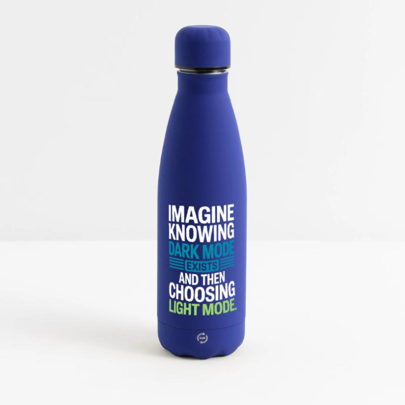Le mode sombre existe Programmeur IT Nerd Coder Office Gourde isotherme panoramique mate 500 ml