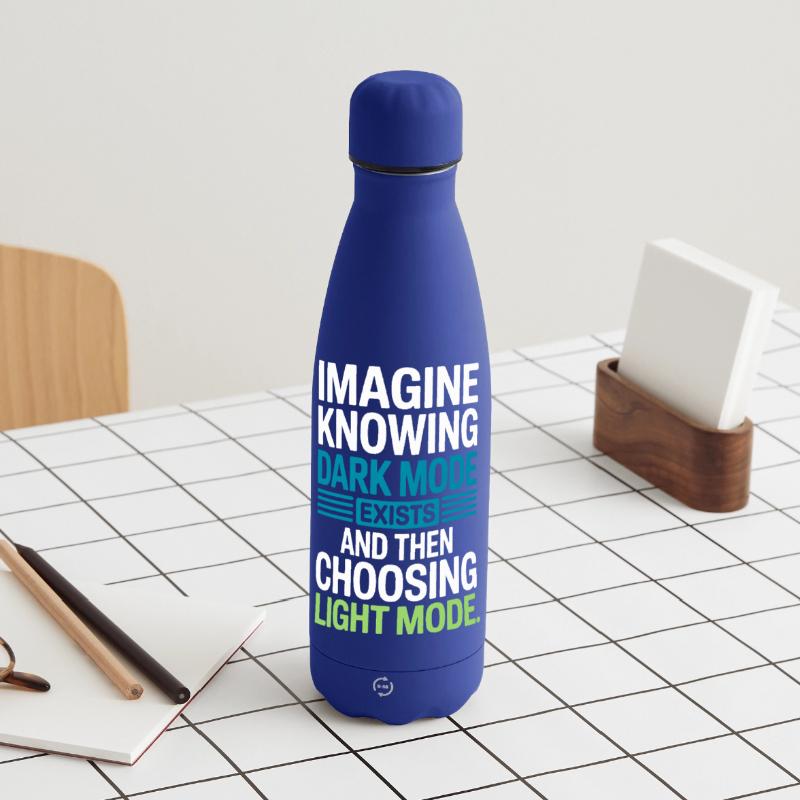Le mode sombre existe Programmeur IT Nerd Coder Office Gourde isotherme panoramique mate 500 ml