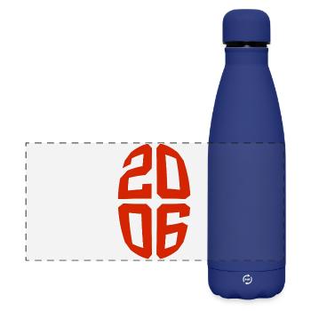 20 ANS 2006 20E ANNIVERSAIRE - Gourde isotherme panoramique mate 500 ml - bleu foncé  - Devant