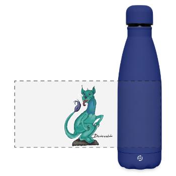 Bandersnatch - Matte Panoramic Thermal Bottle 500 ml - dark blue  - Front