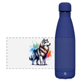 Don Wolfdog - Gourde isotherme panoramique mate 500 ml - bleu foncé  - Devant