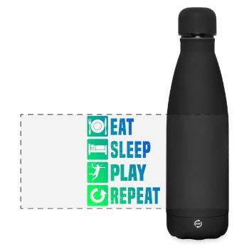 Idée cadeau pour le joueur de handball avec des sports d’équipe - Gourde isotherme panoramique mate 500 ml - noir - Devant