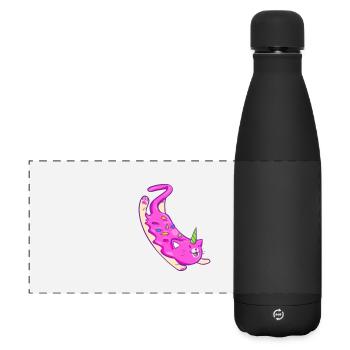 Snow Sweet Unicorn Cat - Matte Panoramic Thermal Bottle 500 ml - black - Front