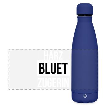 Härzbluetzug dans le canton de Zoug - Gourde isotherme panoramique mate 500 ml - bleu foncé  - Devant
