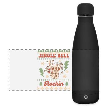 Hässlicher Weihnachtspullover - Matte Panorama Isolierflasche 500 ml - Schwarz - Vorne