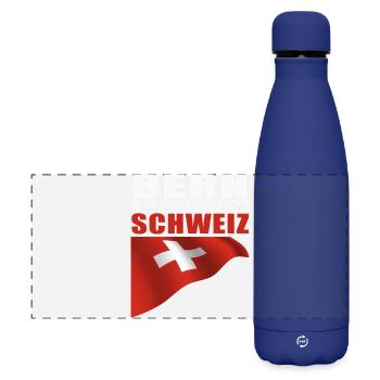 Bern - Gourde isotherme panoramique mate 500 ml - bleu foncé  - Devant