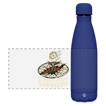 Jardinage guérilla des survivants de la jungle - Gourde isotherme panoramique mate 500 ml - bleu foncé  - Devant