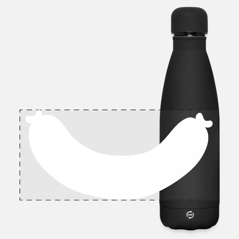 Wurst Metzgerei Verkäufer Vorlage - Matte Panorama Isolierflasche 500 ml - Schwarz
