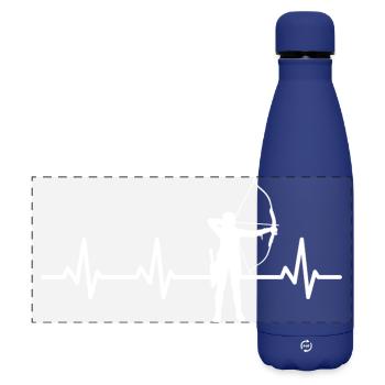 Archer Heartbeat - Matte Panoramic Thermal Bottle 500 ml - dark blue  - Front