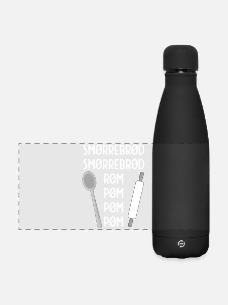 Smørrebrød - Matte Panoramic Thermal Bottle 500 ml - black