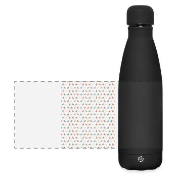 Vivid Pony Silhouette Pattern - Matte Panoramic Thermal Bottle 500 ml - black - Front