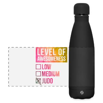 Judo - Matte Panorama Isolierflasche 500 ml - Schwarz - Vorne