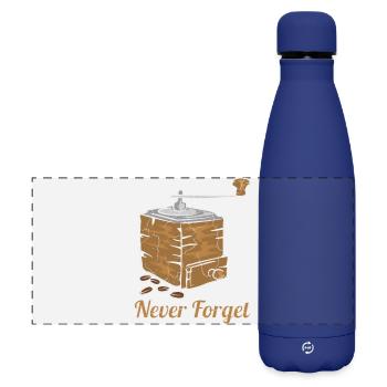 Moulin à café pour moudre le café - Gourde isotherme panoramique mate 500 ml - bleu foncé  - Devant