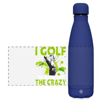 Golf - Matte Panorama Isolierflasche 500 ml - Dunkelblau  - Vorne