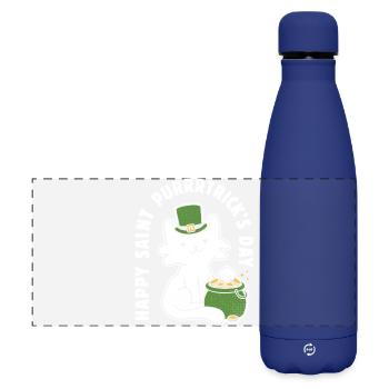 Bonne fête de la Saint-Purrtrick - Gourde isotherme panoramique mate 500 ml - bleu foncé  - Devant