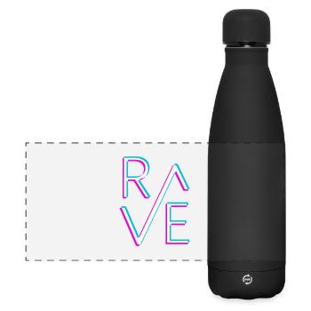 Festival Rave Techno Fête Néon - Gourde isotherme panoramique mate 500 ml - noir - Devant
