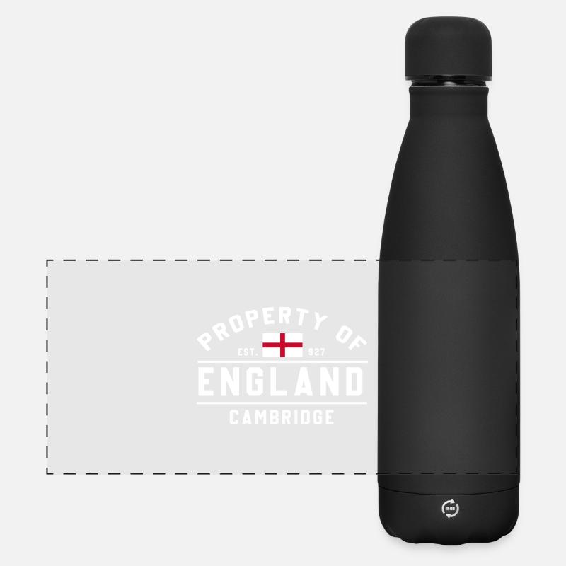 L’emblème de l’Angleterre à Cambridge - Gourde isotherme panoramique mate 500 ml - noir