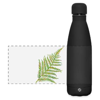 Fern leaf motif - Matte Panoramic Thermal Bottle 500 ml - black - Front