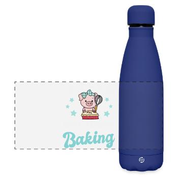 Boulanger de cuisson - Gourde isotherme panoramique mate 500 ml - bleu foncé  - Devant