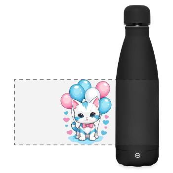 Cute Baby Cat - Matte Panoramic Thermal Bottle 500 ml - black - Front