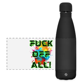 Explosion de couleurs punk - Gourde isotherme panoramique mate 500 ml - noir - Devant