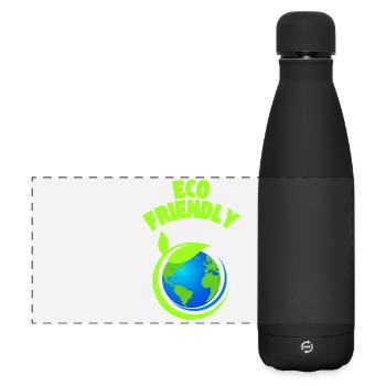 Eco Leaf Earth Graphic - Matte Panoramic Thermal Bottle 500 ml - black - Front