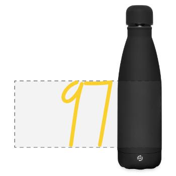 97 - Matte Panoramic Thermal Bottle 500 ml - black - Front