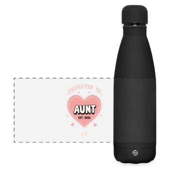 Tante 2026 Tante 2026 Befördert zu Tante 2026 - Matte Panorama Isolierflasche 500 ml - Schwarz - Vorne