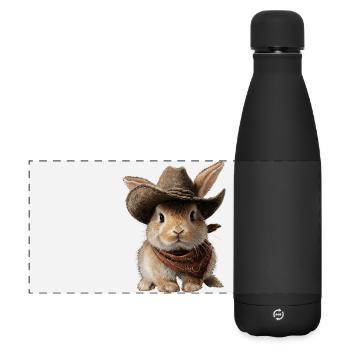 Pays de l’Ouest du Pays de l’Ouest du Chapeau Lapin Lapin - Gourde isotherme panoramique mate 500 ml - noir - Devant