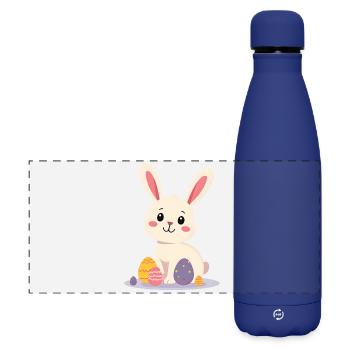 Osterhase - Matte Panorama Isolierflasche 500 ml - Dunkelblau  - Vorne