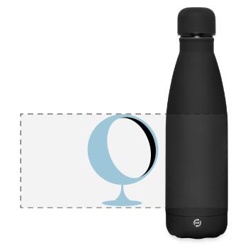 retro lounge chair eames panton - Matte Panoramic Thermal Bottle 500 ml - black - Front