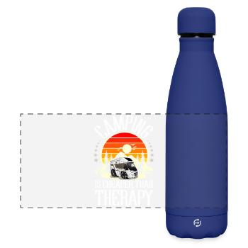 Camping Campen Camper - Matte Panoramic Thermal Bottle 500 ml - dark blue  - Front