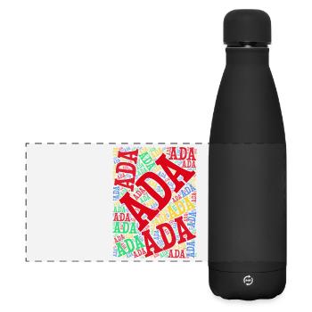 t-shirt Ada t-shirt word cloud gift idea - Matte Panoramic Thermal Bottle 500 ml - black - Front