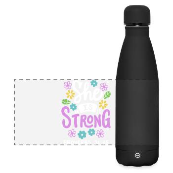 Christlich Glaube Bibelvers - Matte Panorama Isolierflasche 500 ml - Schwarz - Vorne